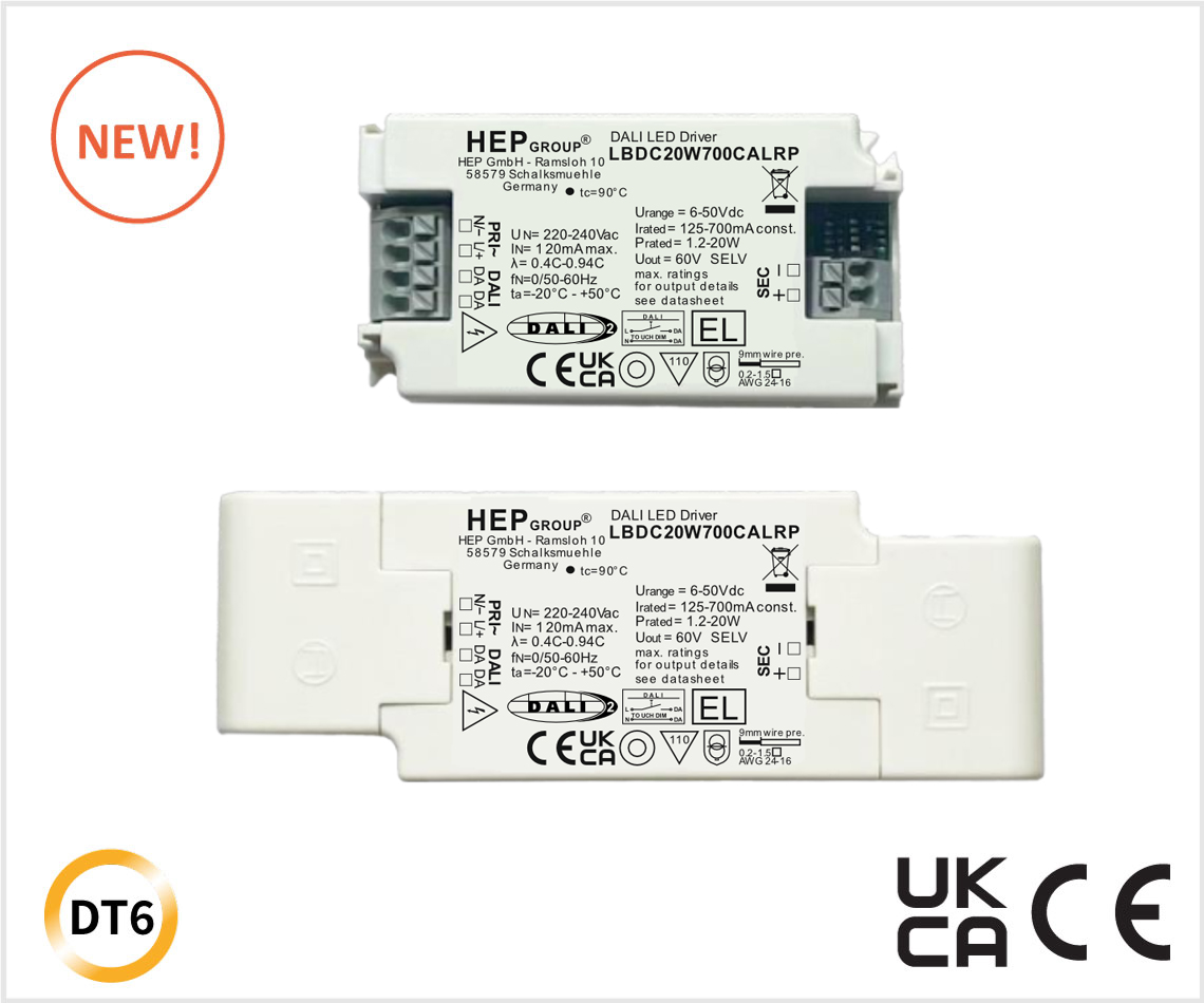 LBDC 20W 125-700mA DIP-Switch DALI-2 DT6 Touch-Dim