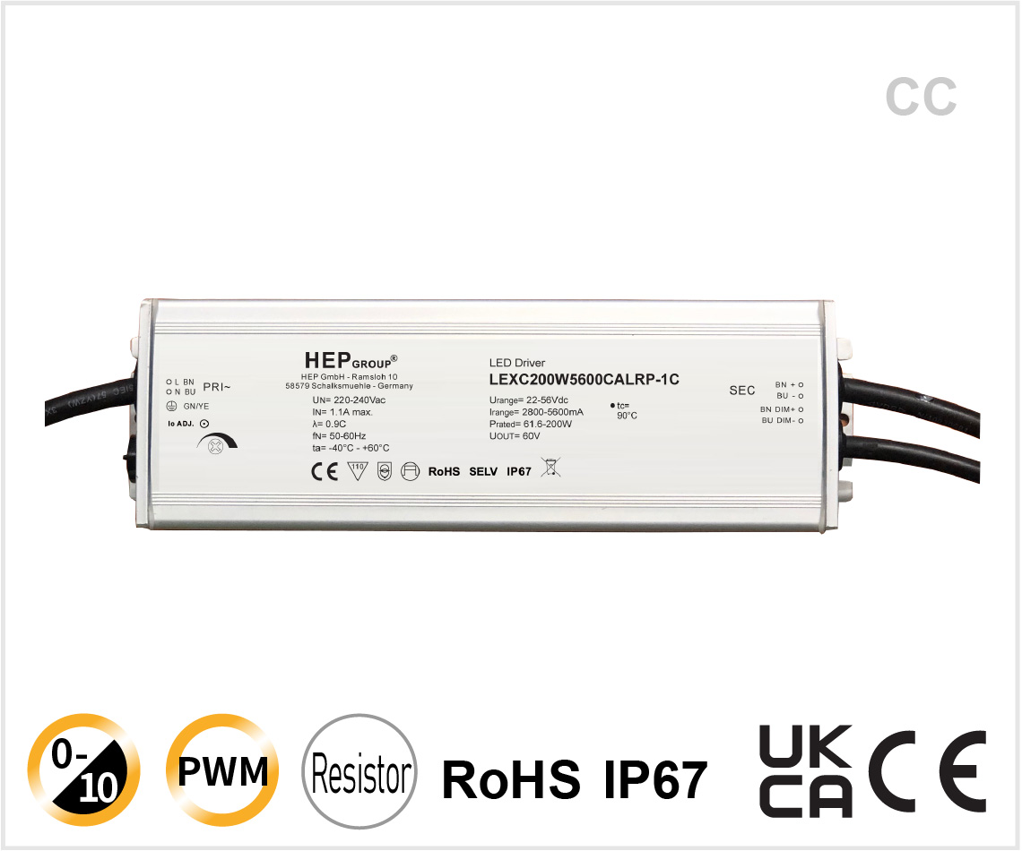 LEXC 200W 2800-5600mA 1-10V-Dim